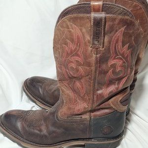 Justin Original Workboots Safety Toe Work Mens Brown size 12D